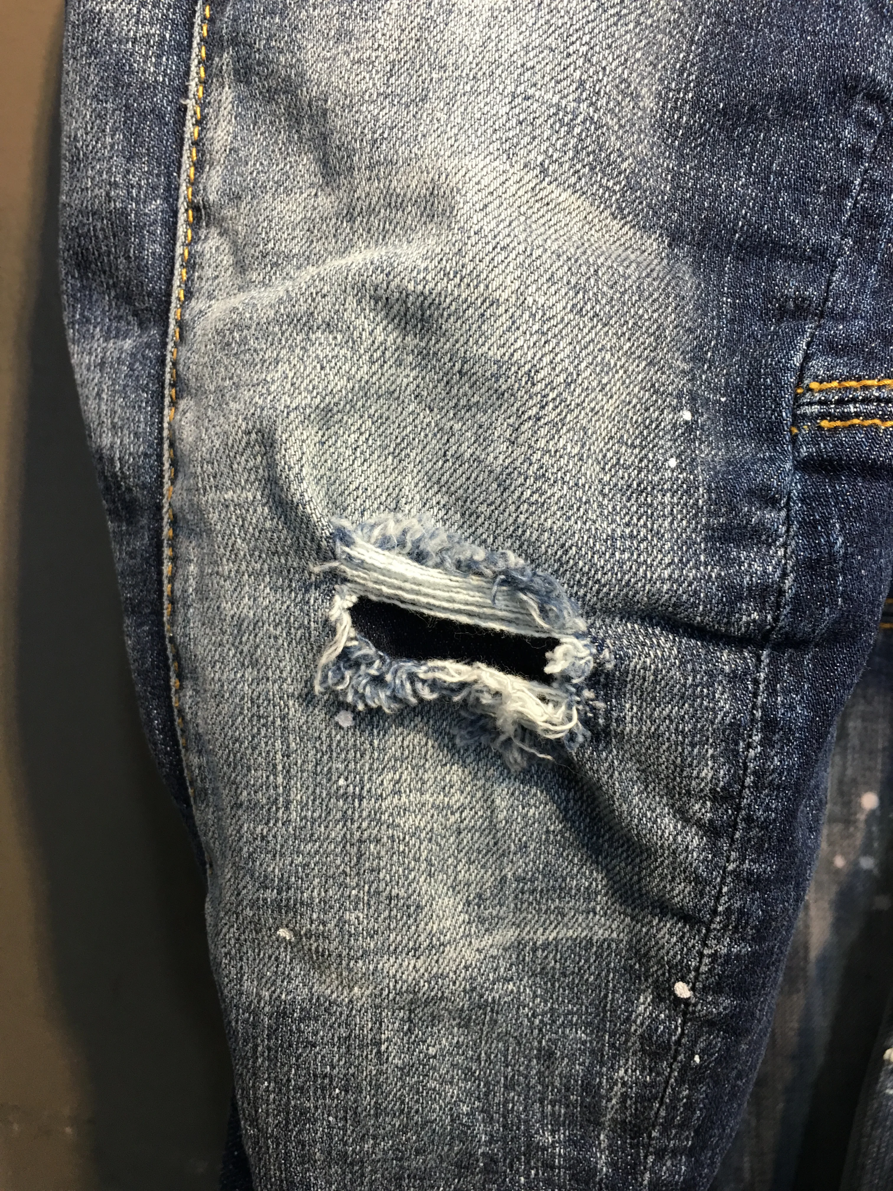 2023 Новые джинсы Dsq2, Модные Тонкие заплатки с дырками, разбивающиеся краской и чернилами, Винтажные джинсы с мелкими швами для мужчин, длинные брюки - 5