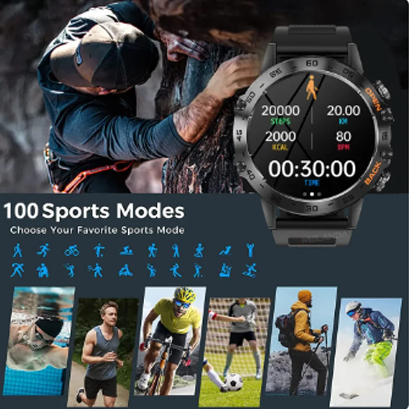 2023Gift Смарт-часы Для Мужчин И Женщин, Вызывающие Частоту сердечных сокращений, Спортивные Смарт-часы для Huawei Y6 Y7 Y9 Y5 lite Y3 ii Xiaomi Redmi Note Android IOS - 5