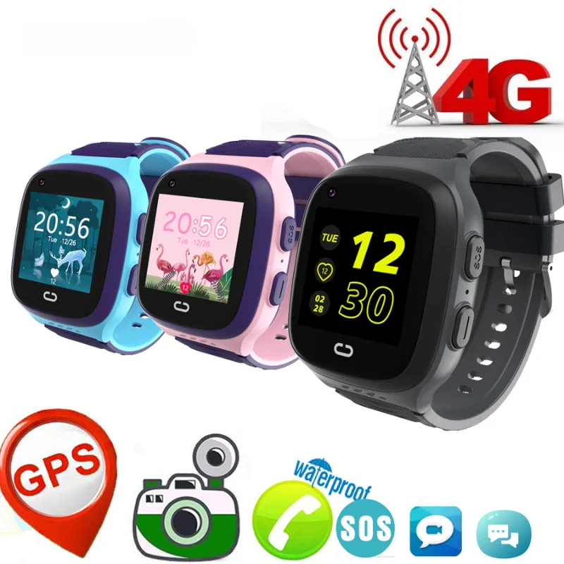 4G Детские Умные часы с 1,44-дюймовым GPS Позиционированием, Студенческие Телефонные Часы, Водонепроницаемые HD Видеозвонок, Подарок 2023, Новые Умные часы LT31 Для детей - 0