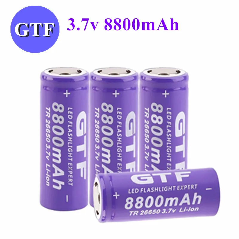 High-quality GTF 26650 Batterie 8800mAh 3.7V Li-Ion Akku Für LED Taschenlampe Li-Ion Batterie Akkumulator Cylindrical  Batterie - 0