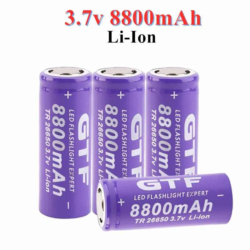High-quality GTF 26650 Batterie 8800mAh 3.7V Li-Ion Akku Für LED Taschenlampe Li-Ion Batterie Akkumulator Cylindrical  Batterie - 3