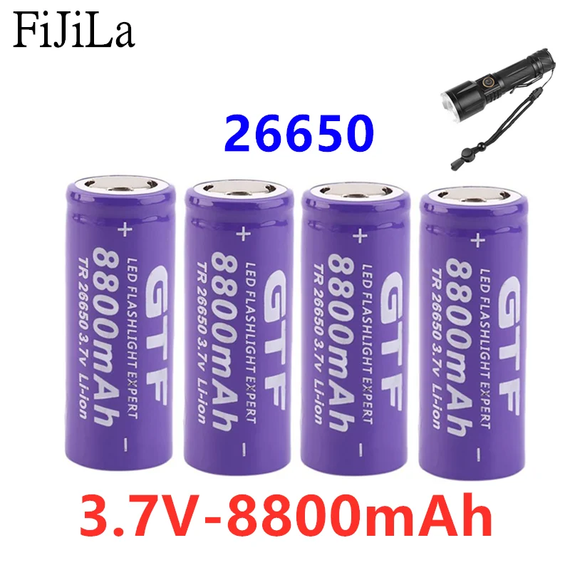 High-quality GTF 26650 Batterie 8800mAh 3.7V Li-Ion Akku Für LED Taschenlampe Li-Ion Batterie Akkumulator Cylindrical  Batterie - 4