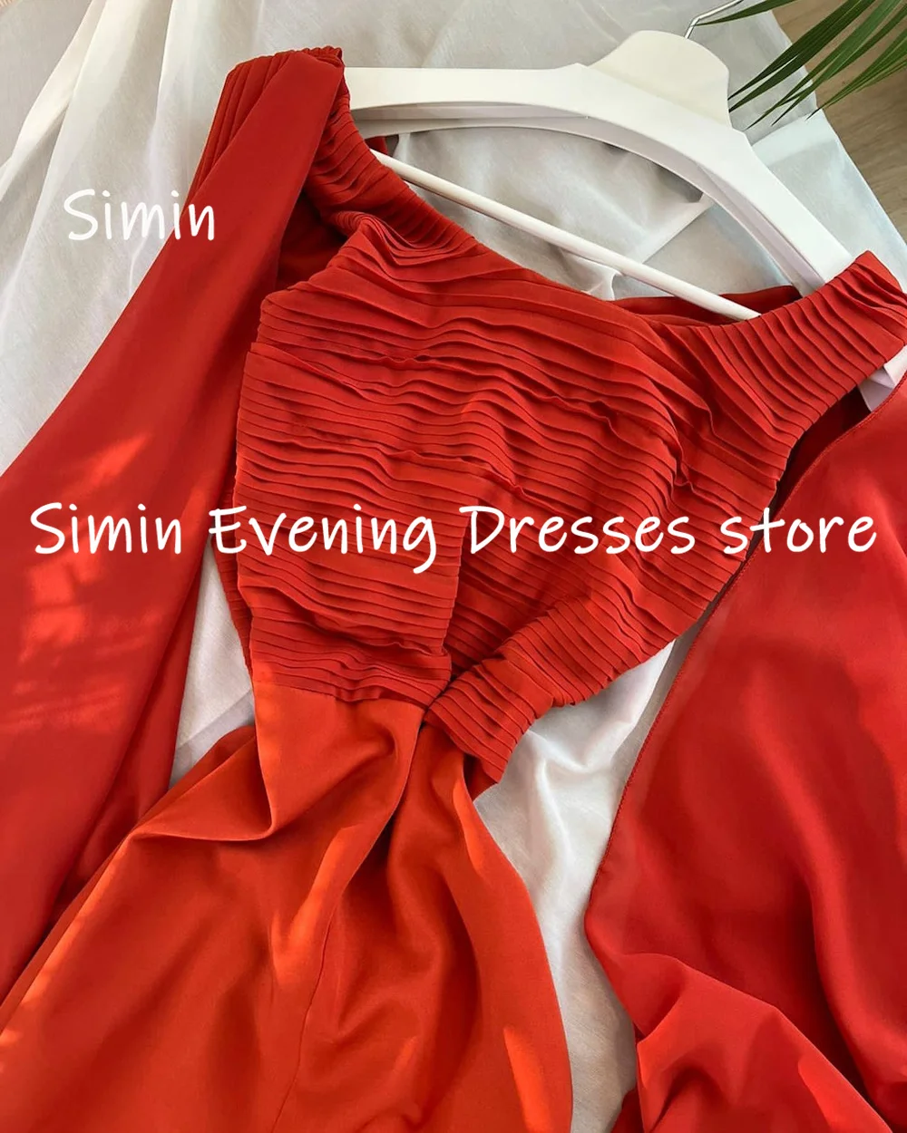 Simin Шифоновое вечернее платье в стиле Русалки с оборками длиной до пола, элегантные вечерние платья для женщин 2023 - 4
