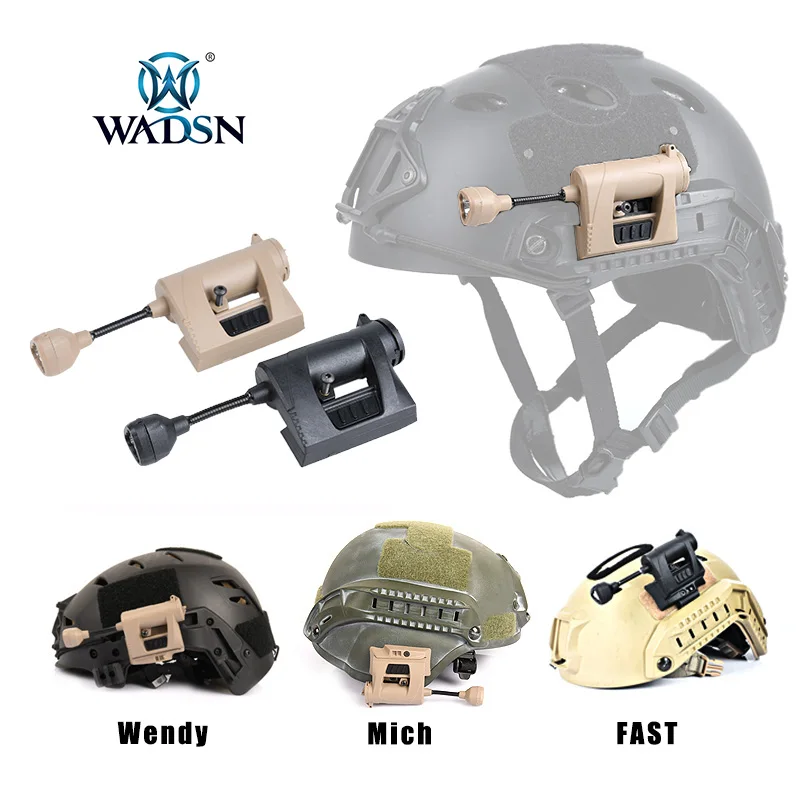 WADSN Tactical Charge Mpls, фонарь для шлема, Сигнальный фонарь для выживания на открытом воздухе, Красный, Зеленый, Белый, ИК-4 режима, Охотничий Скаутский Оружейный фонарик - 0