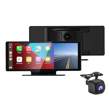 10,26-Дюймовая автомобильная камера 4K Dash Cam Carplay Android Автоматическое зеркало заднего вида Видеозапись WIFI Петлевая запись Автомобильный видеорегистратор