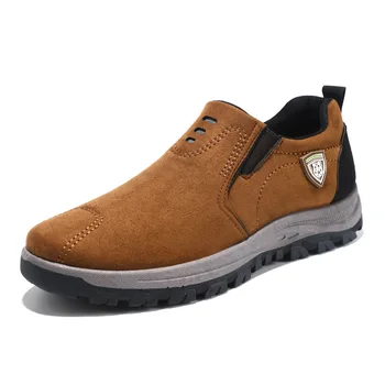 2023 Мужская обувь без шнуровки, дышащая повседневная спортивная обувь, Уличная походная обувь, прогулочная обувь для мужчин, сетчатая обувь ручной прошивки