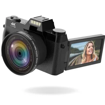 2023 Новая Цифровая камера 48MP 4K Камера для Видеоблогинга для YouTube 30 кадров в секунду WIFI 16-кратный Зум Продвижение Видеокамеры