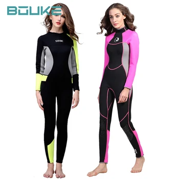 3 мм Неопреновый гидрокостюм Женский водолазный костюм для всего тела с длинным рукавом, сохраняющий тепло, Костюм для подводного плавания, снаряжение для серфинга в водных видах спорта