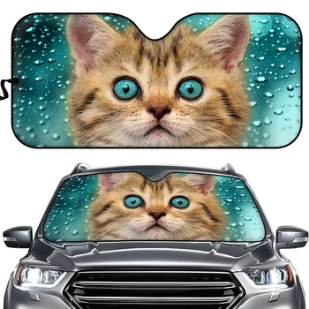 3D дизайн животного кота, автомобильный солнцезащитный козырек, лобовое стекло, автомобильный солнцезащитный козырек для лобового стекла, отражатель тепла, автомобильный солнцезащитный козырек