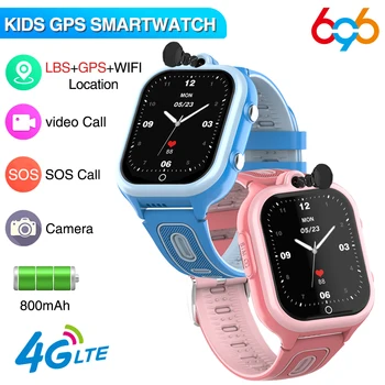 4G SIM-карта, детские умные часы, 1,85-дюймовый полноэкранный видеозвонок, WiFi, GPS, LBS, SOS, HD-камера, Водонепроницаемые умные часы для подарка детям