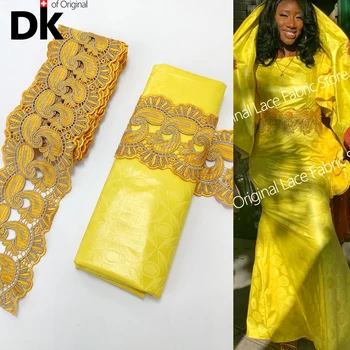 5 + 5 ярдов 2022 Новейшие Африканские Кружевные Ленты Высокого качества Для рукоделия DIY С Раковиной Riche Ткань Нигерийское свадебное платье Невесты