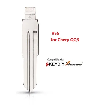 5ШТ # 55 Металлическая Заготовка Неразрезная Флип KD Тип Лезвия дистанционного ключа для Chery QQ3 Сменное Лезвие ключа № 55