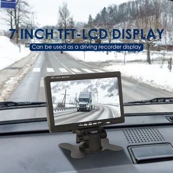 7-дюймовый HD-экран, система помощи при парковке, Автомобильный монитор, Наблюдение за безопасностью грузовиков, Камеры заднего хода, 12 В/24 В Цветной TFT ЖК-дисплей