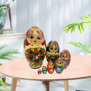 7 предметов Классические русские куклы Матрешки Ручной росписи для письменного стола в спальне