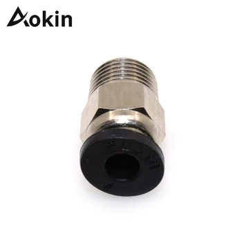 Aokin 5 шт. Пневматический соединитель PC4-01 для 1,75 мм трубки из птфэ, Быстроразъемный соединитель, входное отверстие для фитингов с J-образной головкой, Hotend для 3D-принтера