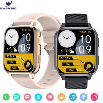 BWSMRIG/ Новые женские умные часы с диагональю 1,85 дюйма, полноэкранный Bluetooth-вызов, Монитор сердечного ритма, сна, спортивные водонепроницаемые умные часы для мужчин