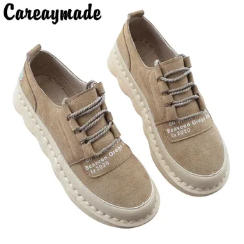 Careaymade-Mori/ Женская Художественная Дышащая обувь ручной работы, Новая Повседневная обувь на шнуровке в консервативном стиле с круглым носком на плоской подошве