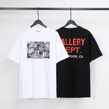 Gallery Dept Tide Женская модная брендовая футболка, мужская летняя хлопковая рубашка с коротким рукавом