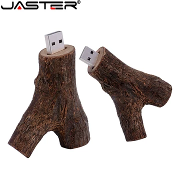 JASTER Новая Ветка натурального дерева USB Флэш-накопители 2.0 64 ГБ 32 ГБ 16 ГБ 8 ГБ Флеш-накопитель Специальный подарок Внешний накопитель Memory Stick