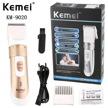 KM-9020 Kemei Перезаряжаемая Электрическая Машинка для стрижки Волос, высококачественный Триммер для волос, Портативная Зарядная мужская Бритва