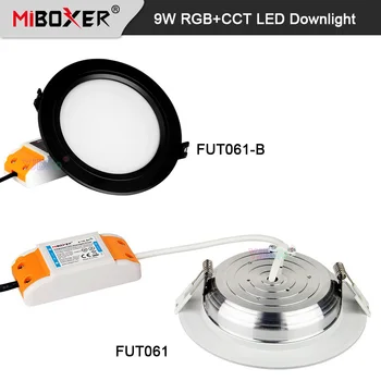 Miboxer 9 Вт RGB + CCT светодиодный светильник Белый/Черный Умный Потолочный AC 110 В 220 В С Регулируемой Яркостью Панельный Светильник 2,4 Г RF Пульт дистанционного управления/приложение/Голосовое управление