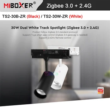 Miboxer Zigbee 3,0 30 Вт Двойной Белый светодиодный потолочный Светильник Tuya 2,4 G Track Light CCT Прожектор Mi-Light RF Remote/Голосовое управление AC100-240V