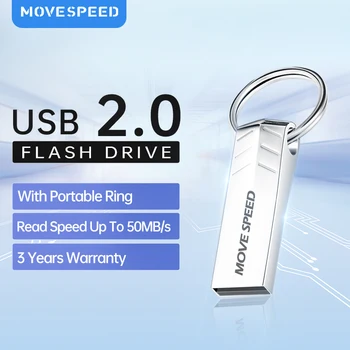 MOVESPEED USB Флэш-накопитель 64 ГБ Высокоскоростной Флешки 32 ГБ 16 ГБ 8 ГБ Флеш-накопитель с Брелоком Флэш-диск для Android Micro PC Автомобильный телевизор