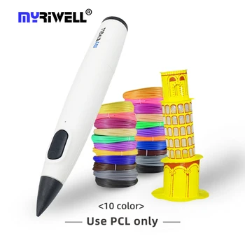 Myriwell Kids Принтер с регулировкой скорости печати нитью накала 3D-ручкой Pcl RP-300B для начинающих