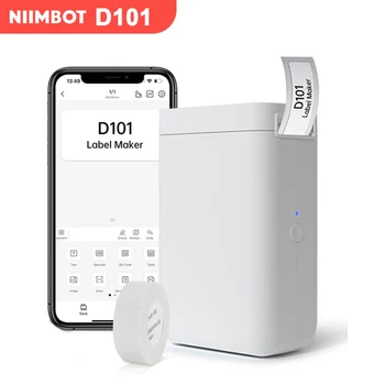 NiiMbot D101 Портативный Производитель Этикеток, Беспроводной принтер Этикеток, лента для телефона, планшета, Простой в использовании Офис, Организация дома, D11 Plus