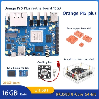 Orange Peel 5 Plus 16 ГБ оперативной памяти + 256 ГБ модуля Emmc, как показано на рисунке Восьмиядерный 64-разрядный процессор Поддерживает видео 8K 2,5G Поддерживает комплект модулей Wifi6