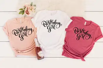 Skuggnas/ Новое поступление, футболка для именинницы, футболка для вечеринки по случаю дня рождения, модные футболки для девочек на день рождения, высококачественные футболки Tumblr