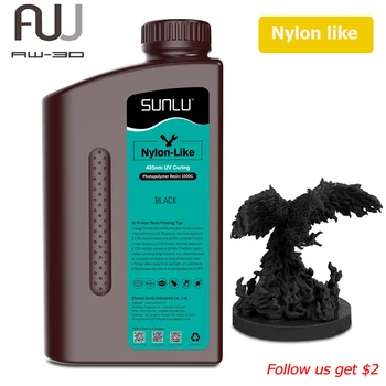 SUNLU/JAYO Нейлон, Похожий на 3D-смолу, 1 кг 395-405нм, Отверждаемая УФ-излучением 3D-печать, Жидкая Фотополимерная Смола для ЖК-DLP-3D-принтеров