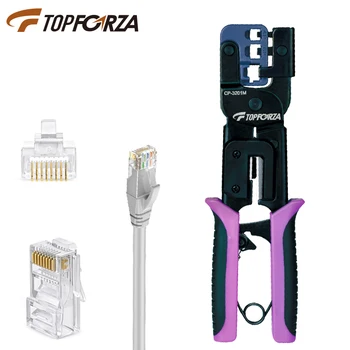 Topforza RJ45 Щипцы Для Зачистки сетевого кабеля Локальной сети Ethernet Модульный Штекер Обжимные Плоскогубцы 6P/8P Разъем Пресс-инструменты