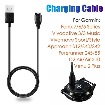 USB кабель для зарядки часов Garmin Fenix 7X/7/7 S/6/6X Pro Quatix Forerunner 945/245/45/55 D2 Air Approach VENU2 2 Шнур для зарядного устройства