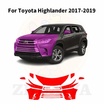 ZHUAIYA 7,5 Толстая Предварительно Вырезанная Краска Автозащитная Пленка Прозрачный Бюстгальтер PPF Decal Kit Для Toyota Highlander 2017-2019
