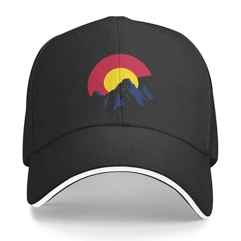 Бейсбольная кепка Унисекс с Флагом Колорадо, подходит Для Мужчин И Женщин, Регулируемая Шляпа для Папы, Кепка для Сэндвича
