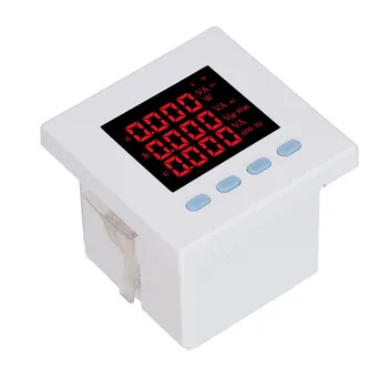 Белый 3-фазный Многофункциональный измеритель мощности 9600 бит/с, Высокоточный ЖК-АБС-счетчик электроэнергии AC220V Power Testing Meter