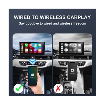 Беспроводной Android автоматический адаптер CarPlay обновление 5 ГГц WiFi автомобильный ключ CarPlay для проводного автомобиля CarPlay