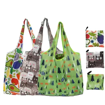 Большие Многоразовые сумки для покупок, Женская Складная эко-сумка, сумки для девочек, Продуктовые сумки, Складная сумка для покупок, сумки на плечо