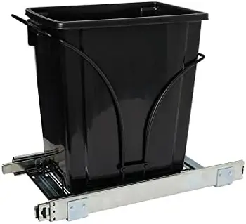 Выдвижной мусорный бак, 5 галлонов, подкапотной ящик с плавным скольжением, сверхпрочный, простая установка с технологией Quikfit, Con