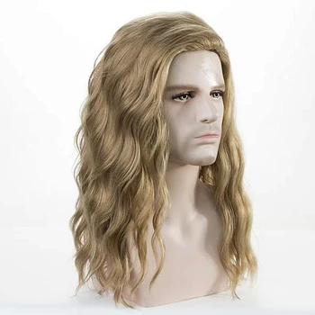 Длинный Волнистый Блондинистый парик для мужчин