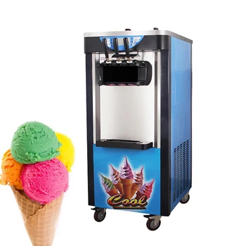 Доступна функция предварительного охлаждения, машина для приготовления мягкого мороженого, многофункциональная вертикальная машина для производства сладких рожков
