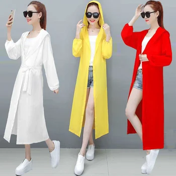 Женская одежда Женская летняя Тонкая солнцезащитная одежда с длинным рукавом, Шаль, Шифоновый кардиган, повседневное пальто с капюшоном J30