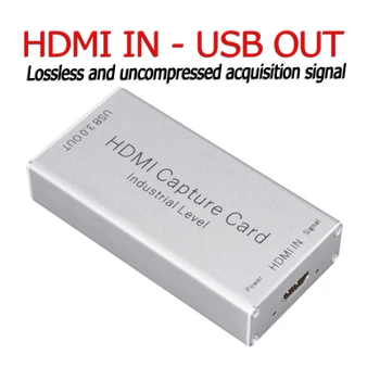 Игровая карта захвата HDMI к USB3.0 1080P Портативное устройство захвата карт для потоковой передачи прямых трансляций С Поддержкой записи видео OBS