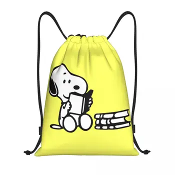 Изготовленная на заказ сумка для чтения книг собаками на шнурке Для женщин и Мужчин, Легкий Спортивный рюкзак для хранения в спортзале