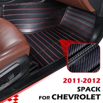 Изготовленные на заказ коврики из углеродного волокна для Chevrolet Spack 2011 2012, Ковровое покрытие для ног, аксессуары для интерьера автомобиля
