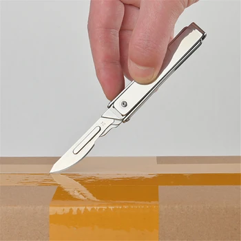 Креативный Складной Художественный Нож Острый Нож Для Бумаги Со Сменным Лезвием Из Нержавеющей Стали Портативная Экспресс-Коробка Для Распаковки Маленьких Инструментов Для Ножей