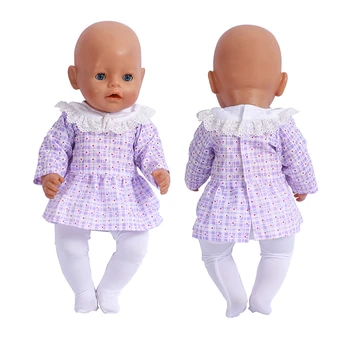 Кукольная одежда Born Baby подходит для кукол 18 Дюймов 43-46 см, Аксессуары для кукол ручной работы, Леггинсы для детского праздничного костюма, подарок на День рождения