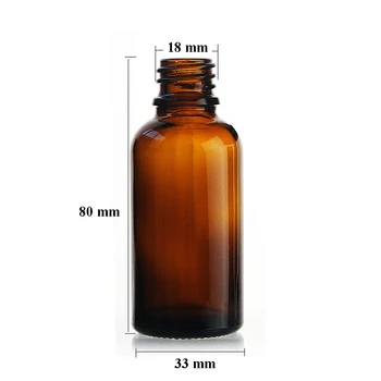 многоразовая бутылка-капельница для эфирных масел янтарного цвета объемом 100 мл с бамбуковой деревянной крышкой