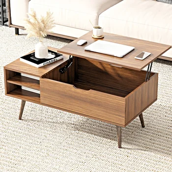 Многофункциональная современная мебель для гостиной с подъемным верхом, деревянный центр, чайный журнальный столик с местом для хранения